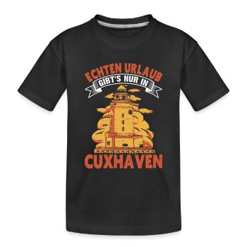 Vacances à la mer du Nord LES VRAIES VACANCES SONT UNIQUEMENT DISPONIBLES DANS LES RAYONS - T-shirt bio Premium Enfant - noir - Devant
