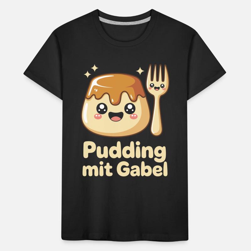 Pudding Mit Gabel Kinder Premium Bio T-Shirt