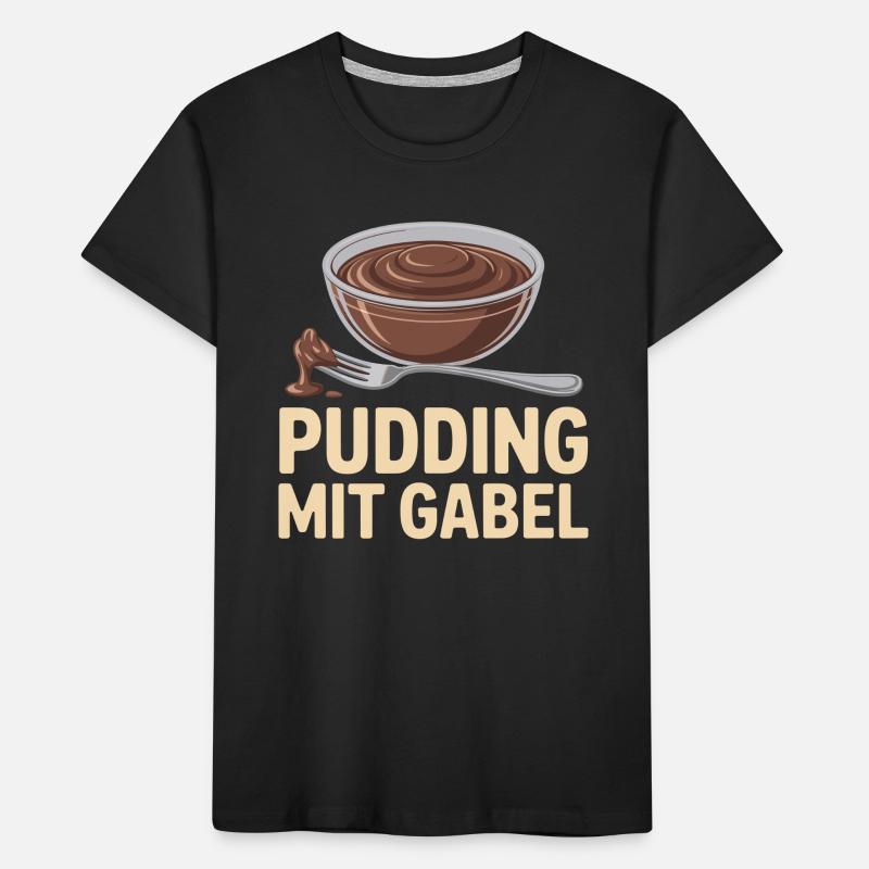 Pudding Mit Gabel Kinder Premium Bio T-Shirt