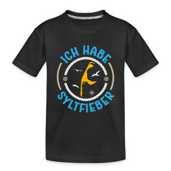 Vacances à la mer du Nord HAVE SYLT FEVER Drôle - T-shirt bio Premium Enfant - noir - Devant