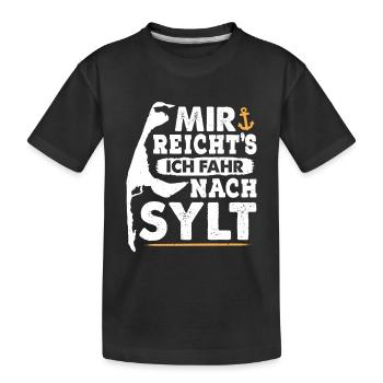 Vacances à la mer du Nord J’EN AI ASSEZ D’ALLER À SYLT Drôle - T-shirt bio Premium Enfant - noir - Devant