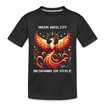 Capacité principale : Réapparaître avec style | Phénix - T-shirt bio Premium Enfant - noir - Devant