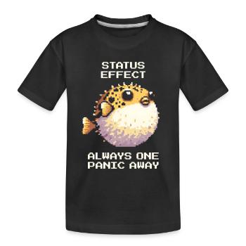 Status Effect: Just a Panic Boost Away | RPG - Kids' Premium Organic T-Shirt - black - Front