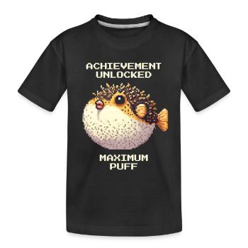 Réalisation : Duvet maximal | Poisson-globe RPG - T-shirt bio Premium Enfant - noir - Devant