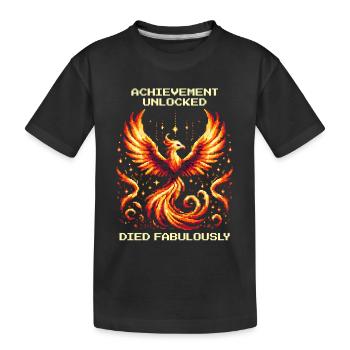 Erfolg freigeschaltet: fabulös gestorben | RPG - Kinder Premium Bio T-Shirt - Schwarz - Vorne