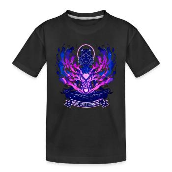 Chat mystique, mon âme ronronne - T-shirt bio Premium Enfant - noir - Devant