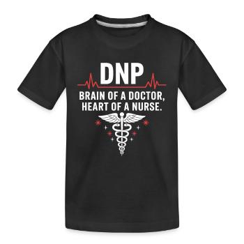 DNP Brain Heart Caregiver - Kids' Premium Organic T-Shirt - black - Front