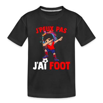 Je Peux Pas J'ai Foot Joueur Football Supporter - T-shirt bio Premium Enfant - noir - Devant