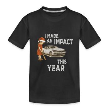 Naughty Girl Christmas Funny - Kids' Premium Organic T-Shirt - black - Front