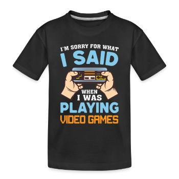 Jeu - T-shirt bio Premium Enfant - noir - Devant
