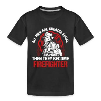 Fire brigade - Kids' Premium Organic T-Shirt - black - Front