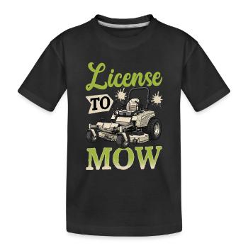 Permis de tondre - T-shirt bio Premium Enfant - noir - Devant