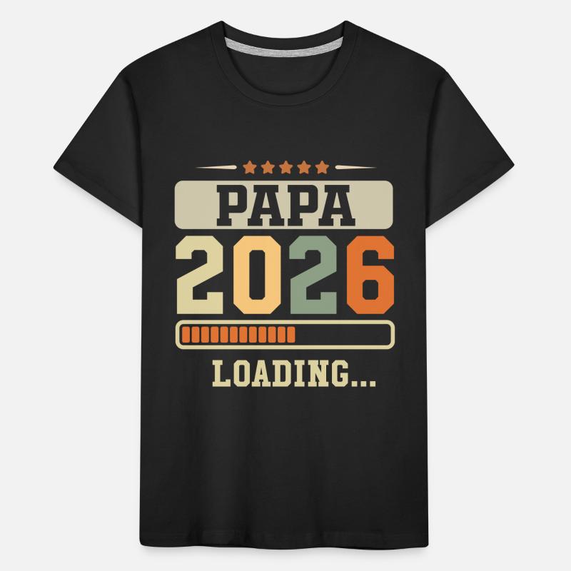 Dad 2026 Loading Future Dad Gift Kids' Premium Organic T-Shirt