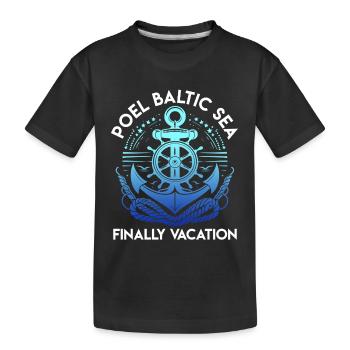 POEL MER BALTIQUE ENFIN VACANCES Plaisir - T-shirt bio Premium Enfant - noir - Devant