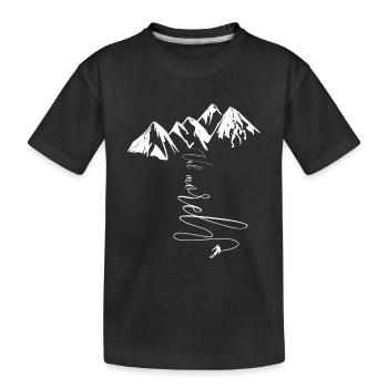 Valmorel Grand Domaine Ski Savoie Village Station - T-shirt bio Premium Enfant - noir - Devant