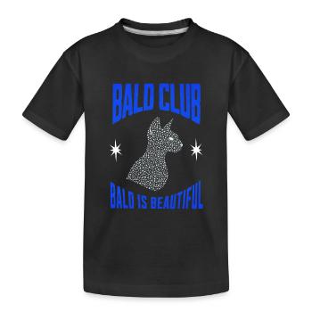 Kahl ist wunderschön Sphynx Katze Haarloser Club - Kinder Premium Bio T-Shirt - Schwarz - Vorne