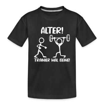 Figurine allumette TRAIN LEGS Fun - T-shirt bio Premium Enfant - noir - Devant