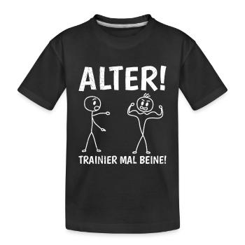 Figurine allumette TRAIN LEGS Fun - T-shirt bio Premium Enfant - noir - Devant