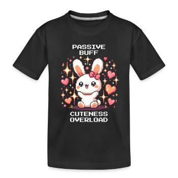 Surcharge de gentillesse | Fille lapin - T-shirt bio Premium Enfant - noir - Devant
