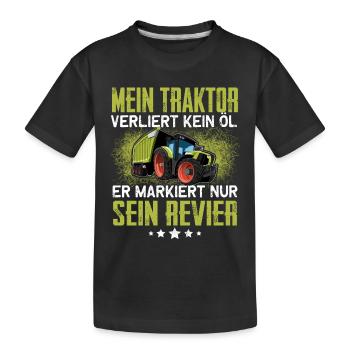 Landwirt - Kinder Premium Bio T-Shirt - Schwarz - Vorne