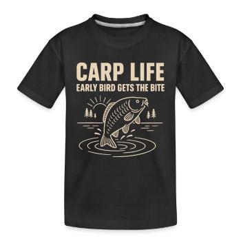 Carp Life Early Bird attrape plus - T-shirt bio Premium Enfant - noir - Devant