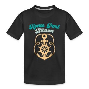 Vacances à la mer du Nord HEIMATHAFEN BÜSUM Fun - T-shirt bio Premium Enfant - noir - Devant