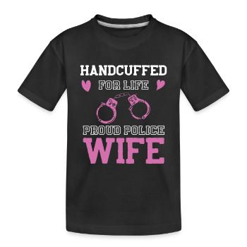 Menottes Chère Policière - T-shirt bio Premium Enfant - noir - Devant