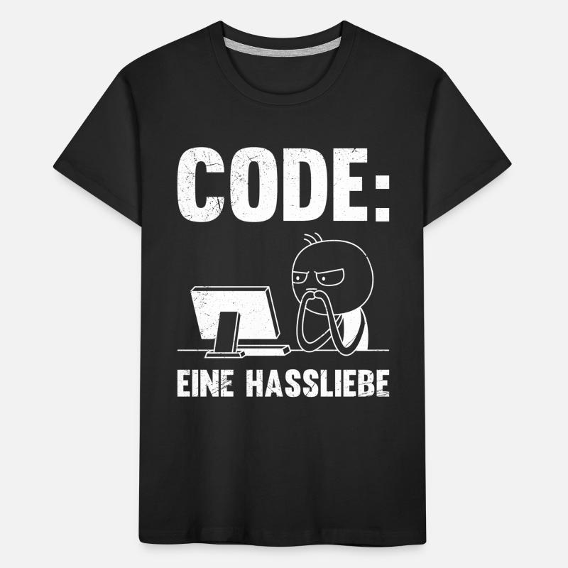 Coder CODE EINE HASSLIEBE LUSTIG Kinder Premium Bio T-Shirt