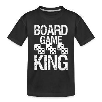 Roi des jeux de société - T-shirt bio Premium Enfant - noir - Devant