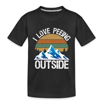 I Love Peeing Outside Camping Hiking - T-shirt bio Premium Enfant - noir - Devant