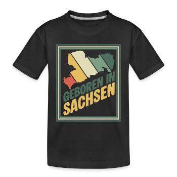 Né en Saxe - T-shirt bio Premium Enfant - noir - Devant