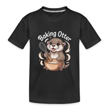 Otter Humor - Kids' Premium Organic T-Shirt - black - Front