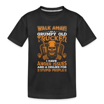 Truck Driver - Kids' Premium Organic T-Shirt - black - Front