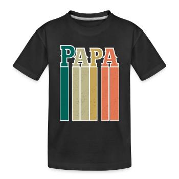 Papa - Kinder Premium Bio T-Shirt - Schwarz - Vorne