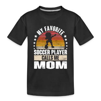 Soccer Soccer Players - Kids' Premium Organic T-Shirt - black - Front