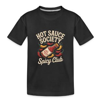 Hot Sauce Society – Spicy Club - Kinder Premium Bio T-Shirt - Schwarz - Vorne