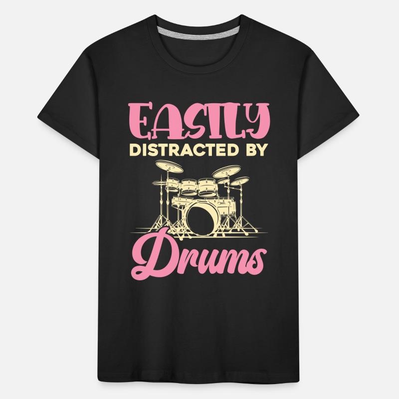 Easily distracted by drums Kids' Premium Organic T-Shirt