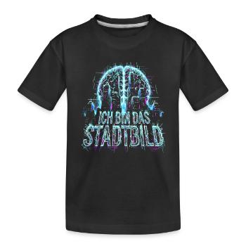 Stadtbild Brain - Ich Bin Das Stadtbild Trend  - Kinder Premium Bio T-Shirt - Schwarz - Vorne