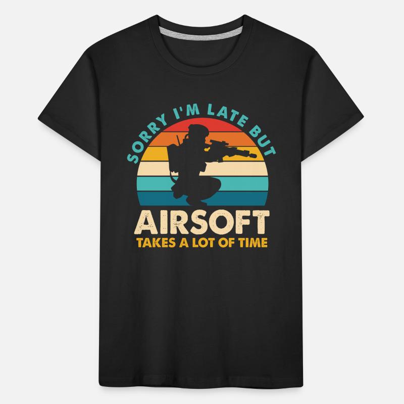 Conception rétro à retard temporel de l’airsoft T-shirt bio Premium Enfant