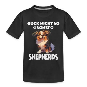 Dictons de chiens Promenade cadeau pour amoureux des chiens AUSSIE - T-shirt bio Premium Enfant - noir - Devant