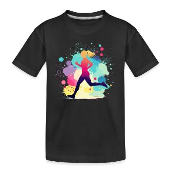 Coureur, course, marathon, jogging, jogging - T-shirt bio Premium Enfant - noir - Devant