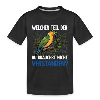 Comprendre le perroquet coloré ? - T-shirt bio Premium Enfant - noir - Devant