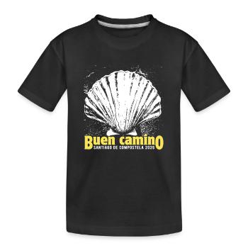 Buen Camino 2026 | Way of St. James, Pilgrims, Santiago - Kids' Premium Organic T-Shirt - black - Front