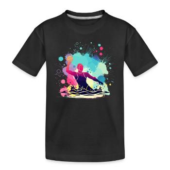 Water polo woman, water polo player, water polo sport - Kids' Premium Organic T-Shirt - black - Front