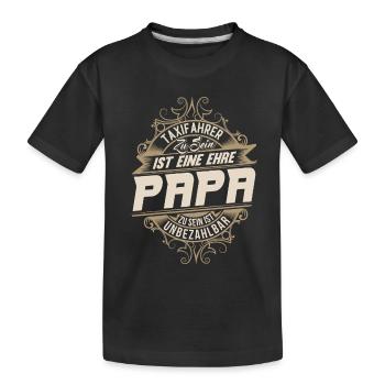 Taxifahrer Papa - Kinder Premium Bio T-Shirt - Schwarz - Vorne