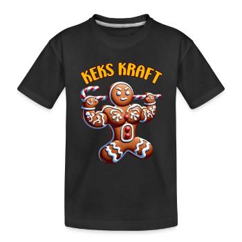 Amusement de force de force de Noël - T-shirt bio Premium Enfant - noir - Devant