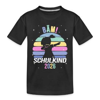 Schoolchild 2026 Bam Retro - Kids' Premium Organic T-Shirt - black - Front