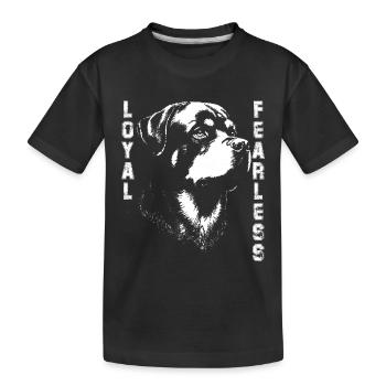 Chien Loyal Rottweiler  - T-shirt bio Premium Enfant - noir - Devant