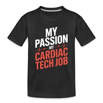 Cardiac Tech My Passion My Cardiac Sonography - Kinder Premium Bio T-Shirt - Schwarz - Vorne