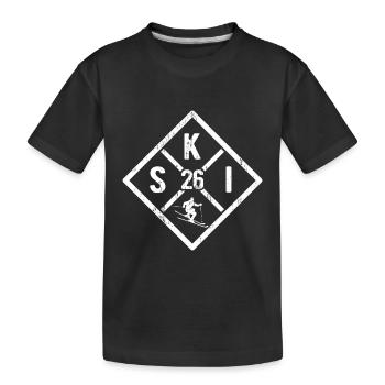 Ski 2026, Après Ski, Sports d’hiver, forfaits ski - T-shirt bio Premium Enfant - noir - Devant